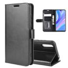 For Huawei Y8p/Enjoy 10s R64 Texture Single Horizontal Flip Protective Case with Holder & Card Slots & Wallet& Photo Frame(Black) - 1