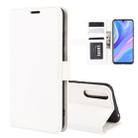 For Huawei Y8p/Enjoy 10s R64 Texture Single Horizontal Flip Protective Case with Holder & Card Slots & Wallet& Photo Frame(White) - 1