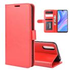 For Huawei Y8p/Enjoy 10s R64 Texture Single Horizontal Flip Protective Case with Holder & Card Slots & Wallet& Photo Frame(Red) - 1