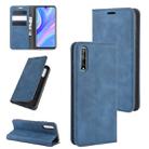 For Huawei Y8p/Enjoy 10s  Retro-skin Business Magnetic Suction Leather Case with Holder & Card Slots & Wallet(Dark Blue) - 1