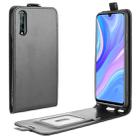 For Huawei Y8p/Enjoy 10s R64 Texture Single Vertical Flip Leather Protective Case with Card Slots & Photo Frame(Black) - 1