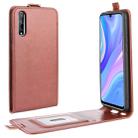 For Huawei Y8p/Enjoy 10s R64 Texture Single Vertical Flip Leather Protective Case with Card Slots & Photo Frame(Brown) - 1