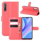 For Huawei Y8p/Enjoy 10s Litchi Texture Horizontal Flip Protective Case with Holder & Card Slots & Wallet(Red) - 1