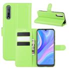 For Huawei Y8p/Enjoy 10s Litchi Texture Horizontal Flip Protective Case with Holder & Card Slots & Wallet(Green) - 1