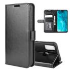 For Huawei Honor 9X Lite R64 Texture Single Horizontal Flip Protective Case with Holder & Card Slots & Wallet& Photo Frame(Black) - 1