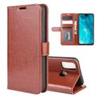 For Huawei Honor 9X Lite R64 Texture Single Horizontal Flip Protective Case with Holder & Card Slots & Wallet& Photo Frame(Brown) - 1