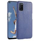 For Oppo A92/A52/A72 Shockproof Crocodile Texture PC + PU Case(Blue) - 1