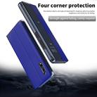 For Huawei P40 Pro Side Display Magnetic Horizontal Flip Plain Texture Cloth + PC Case with Holder & Sleep / Wake-up Function(Dark Blue) - 5