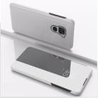 For Xiaomi Redmi 10X 4G Plated Mirror Horizontal Flip Leather Case with Holder(Silver) - 1