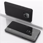 For Xiaomi Redmi 10X Pro 5G  Plated Mirror Horizontal Flip Leather Case with Holder(Black) - 1