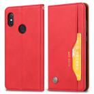 Knead Skin Texture Horizontal Flip Leather Case for Xiaomi Redmi Note 6 Pro, with Photo Frame & Holder & Card Slots & Wallet(Red) - 1