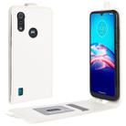 For Motorola Moto E6s 2020 R64 Texture Single Vertical Flip Leather Protective Case with Card Slots & Photo Frame(White) - 1