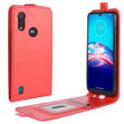 For Motorola Moto E6s 2020 R64 Texture Single Vertical Flip Leather Protective Case with Card Slots & Photo Frame(Red) - 1
