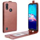 For Motorola Moto E6s 2020 R64 Texture Single Vertical Flip Leather Protective Case with Card Slots & Photo Frame(Brown) - 1