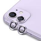 For iPhone 11 ENKAY Hat-Prince 2pcs  Aluminium Alloy + Tempered Glass Camera Lens Cover Full Coverage Protector(Purple) - 1