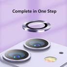 For iPhone 11 ENKAY Hat-Prince 2pcs  Aluminium Alloy + Tempered Glass Camera Lens Cover Full Coverage Protector(Purple) - 3