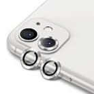 For iPhone 11 ENKAY Hat-Prince 2pcs  Aluminium Alloy + Tempered Glass Camera Lens Cover Full Coverage Protector(Silver) - 1