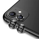 For iPhone 11 ENKAY Hat-Prince 2pcs  Aluminium Alloy + Tempered Glass Camera Lens Cover Full Coverage Protector(Black) - 1