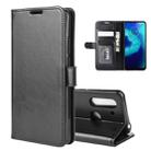 For Motorola Moto G8 Power Lite R64 Texture Single Horizontal Flip Protective Case with Holder & Card Slots & Wallet& Photo Frame(Black) - 1