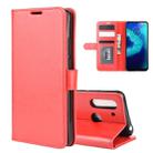 For Motorola Moto G8 Power Lite R64 Texture Single Horizontal Flip Protective Case with Holder & Card Slots & Wallet& Photo Frame(Red) - 1