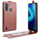 For Motorola Moto G8 Power Lite R64 Texture Single Vertical Flip Leather Protective Case with Card Slots & Photo Frame(Brown) - 1