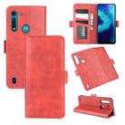 For Motorola Moto G8 Power Lite Dual-side Magnetic Buckle Horizontal Flip Leather Case with Holder & Card Slots & Wallet(Red) - 1