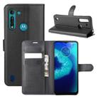 For Motorola Moto G8 Power Lite Litchi Texture Horizontal Flip Protective Case with Holder & Card Slots & Wallet(Black) - 1