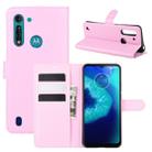 For Motorola Moto G8 Power Lite Litchi Texture Horizontal Flip Protective Case with Holder & Card Slots & Wallet(Pink) - 1