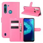 For Motorola Moto G8 Power Lite Litchi Texture Horizontal Flip Protective Case with Holder & Card Slots & Wallet(Rose red) - 1