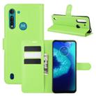 For Motorola Moto G8 Power Lite Litchi Texture Horizontal Flip Protective Case with Holder & Card Slots & Wallet(Green) - 1