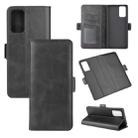 For Samsung Galaxy Note20 Dual-side Magnetic Buckle Horizontal Flip Leather Case with Holder & Card Slots & Wallet(Black) - 1