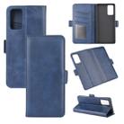 For Samsung Galaxy Note20 Dual-side Magnetic Buckle Horizontal Flip Leather Case with Holder & Card Slots & Wallet(Dark Blue) - 1