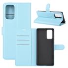 For Samsung Galaxy Note20 Litchi Texture Horizontal Flip Protective Case with Holder & Card Slots & Wallet(Blue) - 1