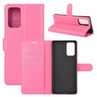 For Samsung Galaxy Note20 Litchi Texture Horizontal Flip Protective Case with Holder & Card Slots & Wallet(Rose red) - 1