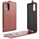 For Samsung Galaxy Note20 R64 Texture Single Vertical Flip Leather Protective Case with Card Slots & Photo Frame(Brown) - 1