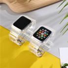 For Apple Watch Series 7 45mm / 6 & SE & 5 & 4 44mm / 3 & 2 & 1 42mm One Piece Transparent Silicone Armor Strap - 1