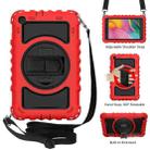 For Samsung Galaxy Tab A 8.0  2019 T290 / T295 360 Degree Rotation PC + Silicone Shockproof Combination Case with Holder & Hand Grip Strap & Neck Strap(Red) - 1
