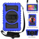 For Samsung Galaxy Tab A 8.0  2019 T290 / T295 360 Degree Rotation PC + Silicone Shockproof Combination Case with Holder & Hand Grip Strap & Neck Strap(Blue) - 1