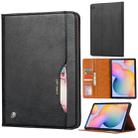 For Samsung Galaxy Tab S6 Lite / P610 / P615 Knead Skin Texture Horizontal Flip Leather Case with Photo Frame & Holder & Card Slots & Wallet(Black) - 1