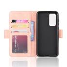 For Huawei P40 Pro+/P40 Pro Plus Wallet Style Skin Feel Calf Pattern Leather Case ，with Separate Card Slot(Pink) - 5
