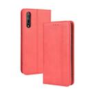 For Huawei P Smart S/Y8p/Enjoy 10S Magnetic Buckle Retro Crazy Horse Texture Horizontal Flip Leather Case  , with Holder & Card Slots & Photo Frame(Red) - 1