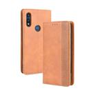 For Motorola Moto E (2020) Magnetic Buckle Retro Crazy Horse Texture Horizontal Flip Leather Case  , with Holder & Card Slots & Photo Frame(Brown) - 1