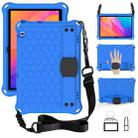 For Huawei MatePad T8 8.0 (2020) Honeycomb Design EVA + PC Four Corner Shockproof Protective Case with Strap(Blue+Black) - 1