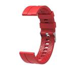 Suitable For Xiaomi Haylou Solar Watch Silicone Watch Band, Length: 21cm(red) - 1