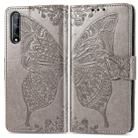 For Huawei Y8P/ Enjoy 10S Butterfly Love Flower Embossed Horizontal Flip Leather Case with Bracket / Card Slot / Wallet / Lanyard(Gray) - 1