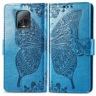 For Xiaomi Redmi 10X Pro/10X  Butterfly Love Flower Embossed Horizontal Flip Leather Case with Bracket / Card Slot / Wallet / Lanyard(Blue) - 1