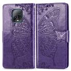 For Xiaomi Redmi 10X Pro/10X  Butterfly Love Flower Embossed Horizontal Flip Leather Case with Bracket / Card Slot / Wallet / Lanyard(Dark Purple) - 1