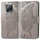 For Xiaomi Redmi 10X Pro/10X  Butterfly Love Flower Embossed Horizontal Flip Leather Case with Bracket / Card Slot / Wallet / Lanyard(Gray) - 1