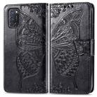 For OPPO A52/A72/A92 Butterfly Love Flower Embossed Horizontal Flip Leather Case with Bracket / Card Slot / Wallet / Lanyard(Black) - 1