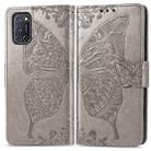 For OPPO A52/A72/A92 Butterfly Love Flower Embossed Horizontal Flip Leather Case with Bracket / Card Slot / Wallet / Lanyard(Gray) - 1